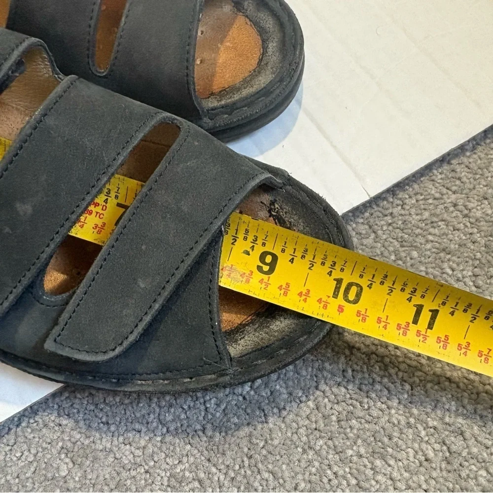 Finn Comfort Sylt Sandals Black Suede Size 7.5 or 8 Size UK 5 Leather Sole